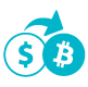 Buy crypto with cash icon