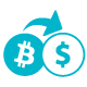 Buy crypto with cash icon
