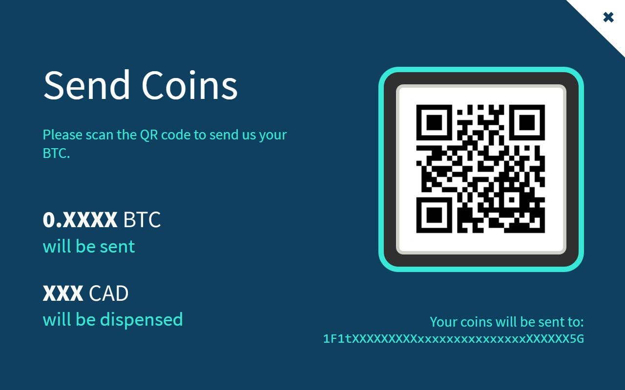 Send coins screen