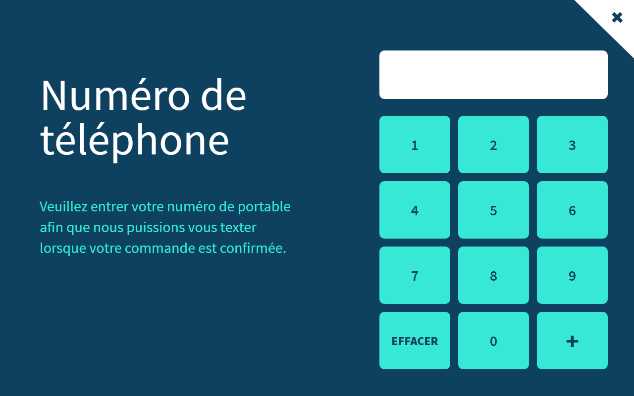 Écran numéro de téléphone